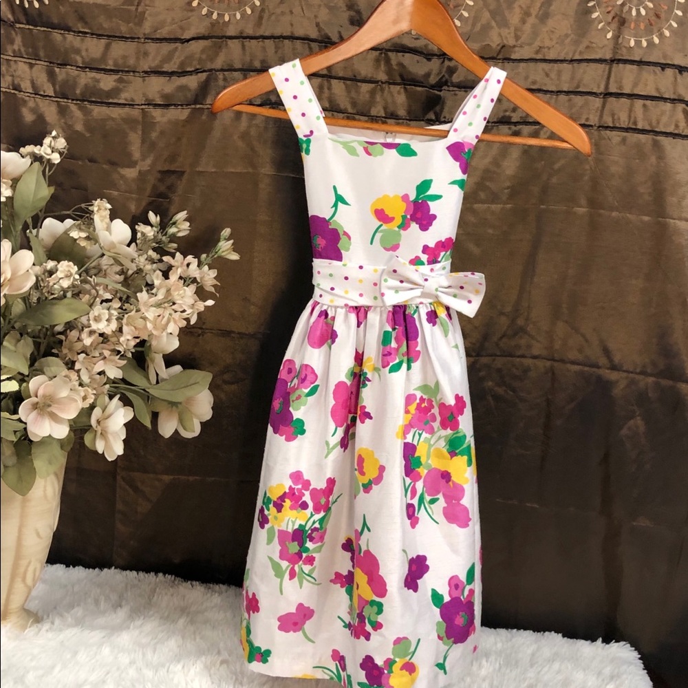 Jayne Copeland Girls summer floral dress